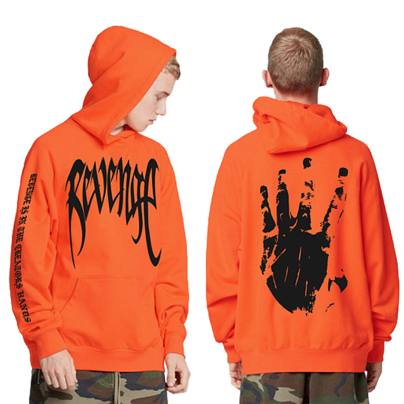 revenge hoodie black and red